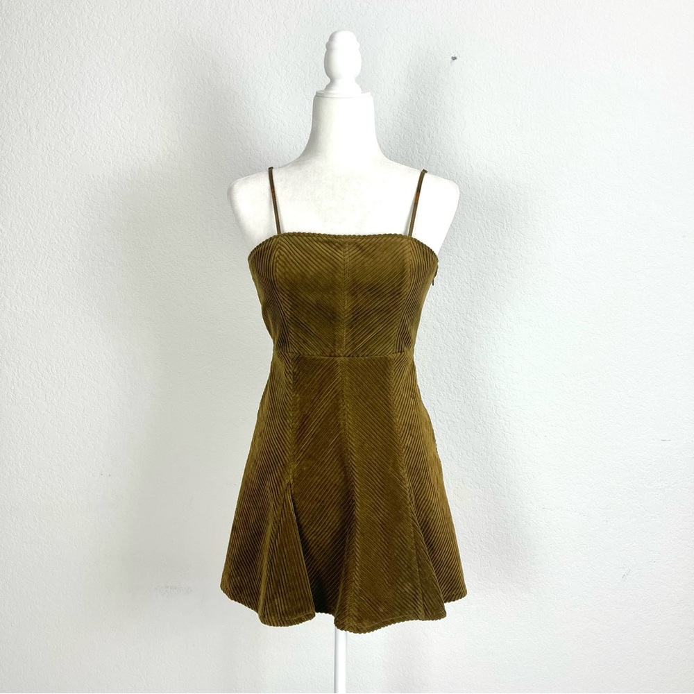 Urban Outfitters Y2K Corduroy Corset Mini Dress Sz. SP - Picture 2 of 10